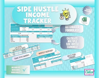 Side Hustle Income Tracker: Automated Excel Dashboard (Digital Download)