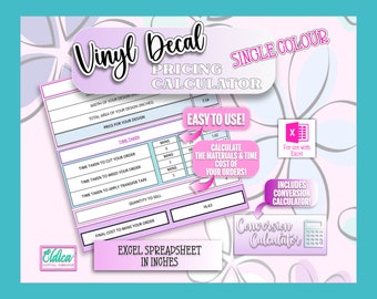 Vinyl Decal Pricing Calculator: Small Business Cost Guide (Digital Download)