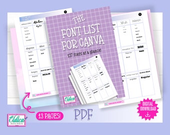 Canva Font List PDF: 137 Popular Fonts (July 2023)