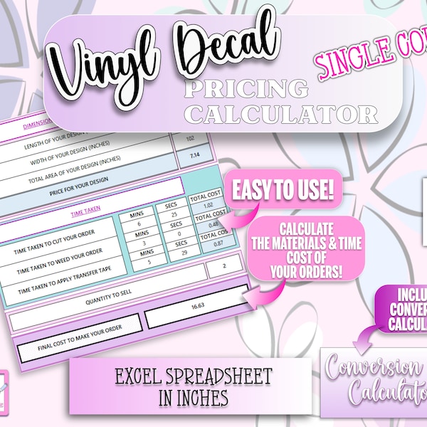 Vinyl Decal Price Guide Etsy