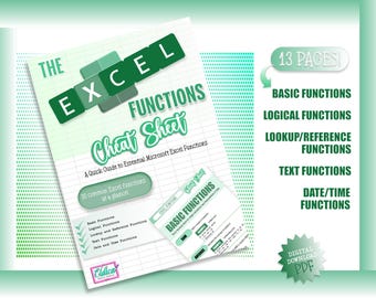 Guia de Funções do Excel: Guia de Fórmulas (Download Digital)