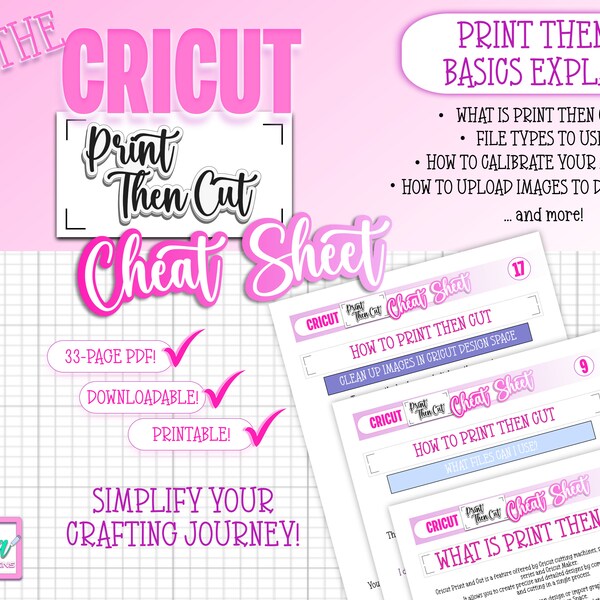 Cricut Cheat Sheet Template Etsy Cricut Cheat Sheet Template Etsy