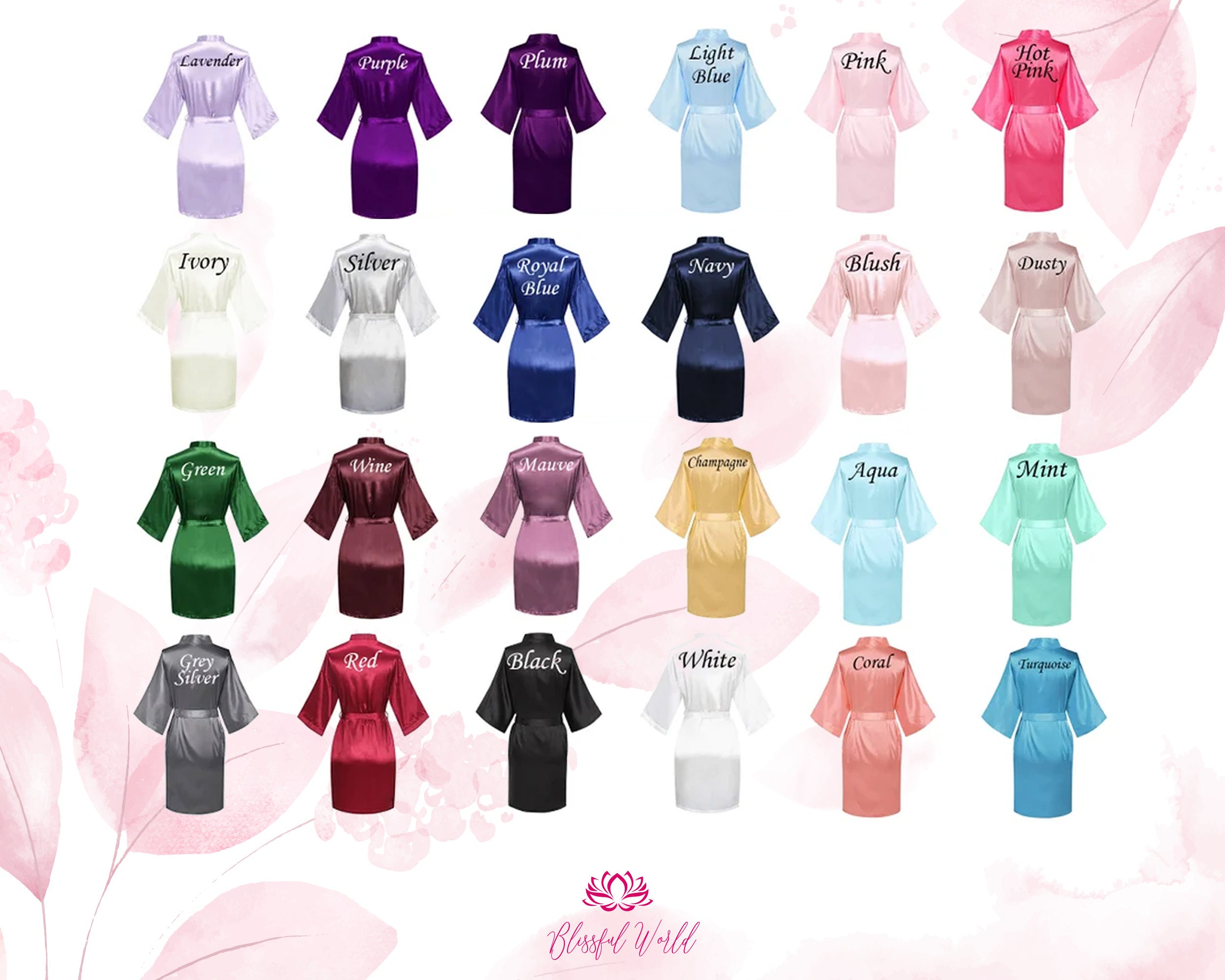 Kids Robes Flower Girl Robes Satin Robes Personalized Robes Etsy