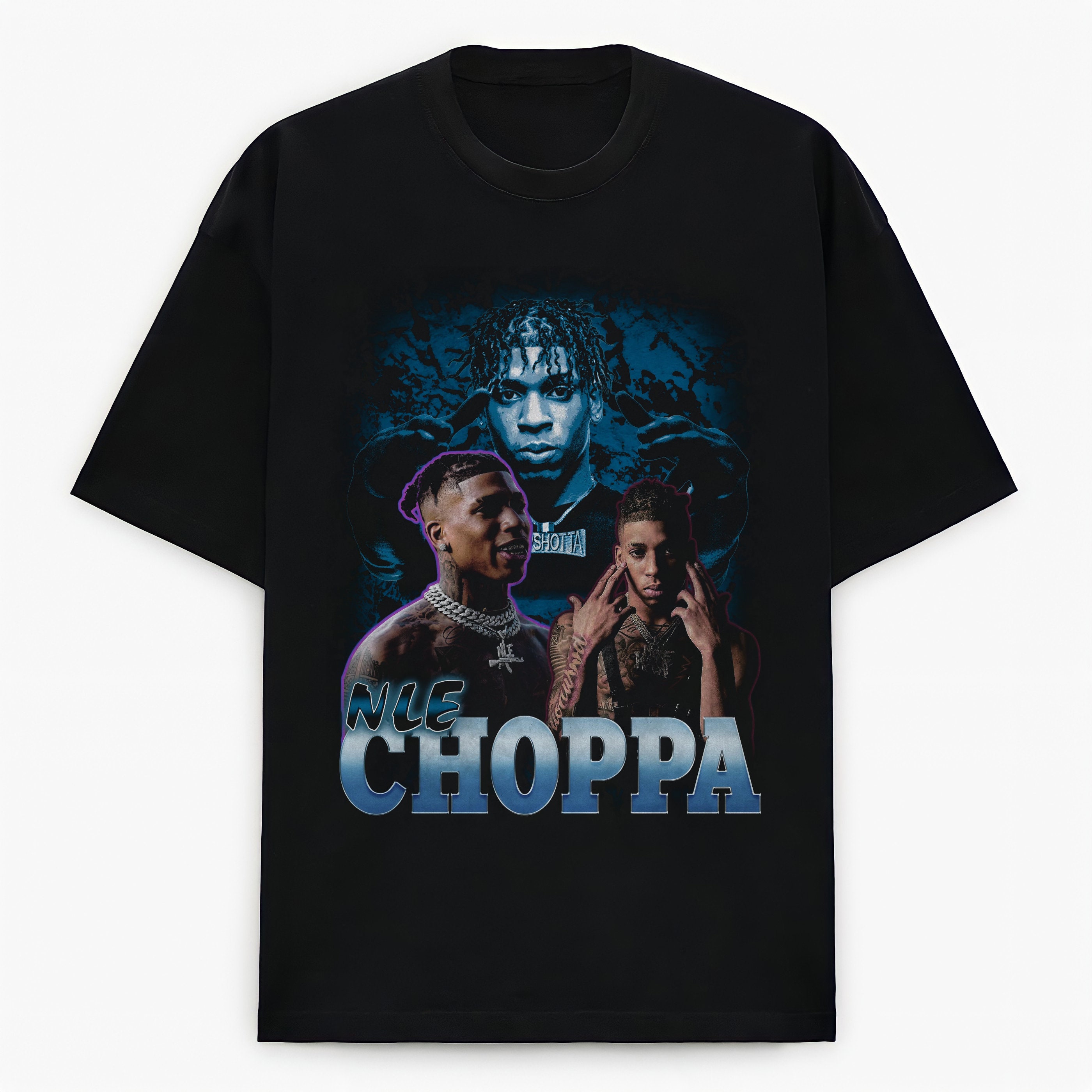 Discover Nle Choppa Hip Hop Vintage Bootleg Retro 90s T-shirt