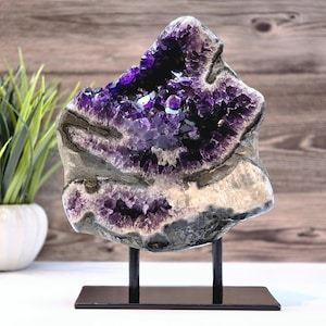 Large Amethyst Geode on Stand – Statement Crystal for Decor & Energy Balance