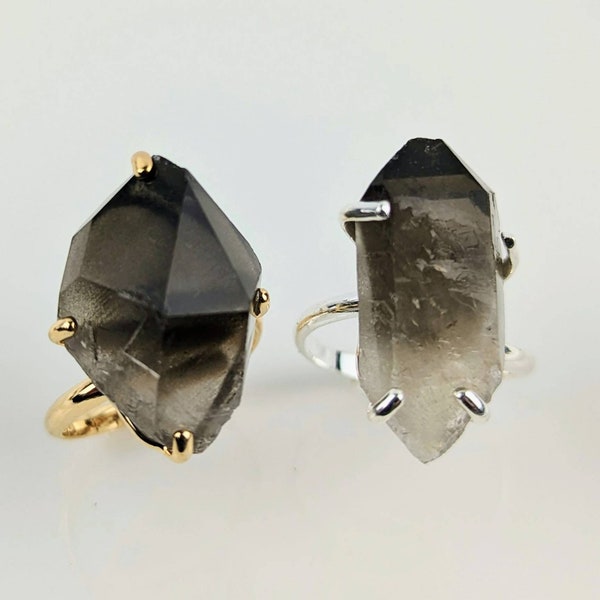 Smoky Quartz Rings (Adjustable) (Wholesale) (Natural Gemstone)