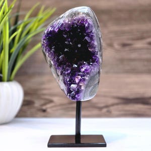 Natural Amethyst Geode with Deep Cavity – Unique Crystal Formation for Elegant Home Decor