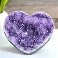 Lavender Amethyst Heart Carved in Volcanic Basalt – Self Standing Crystal Decor product logo