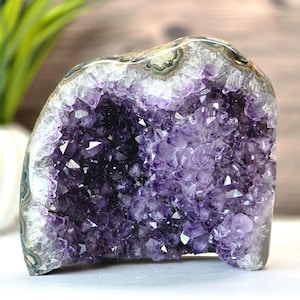 Medium Purple Amethyst Geode with Polished Sides – Uruguayan Crystal