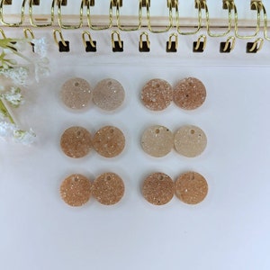 Druzy Pairs (Round Shape) (Drilled) (Earrings)(Wholesale Accesories)(Jewelry Supply)