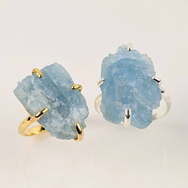 Aquamarine Rings (Adjustable) (Wholesale) (Natural Gemstone)