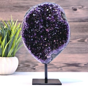 Stunning Large Amethyst Geode on Stand – Statement Healing Crystal for Home Decor