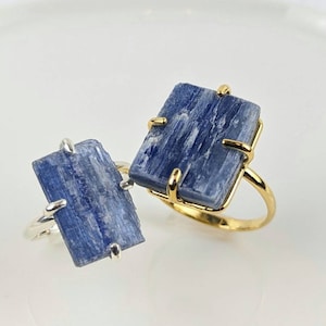 Blue Kyanite Rings (Adjustable) (Wholesale) (Natural Gemstone)