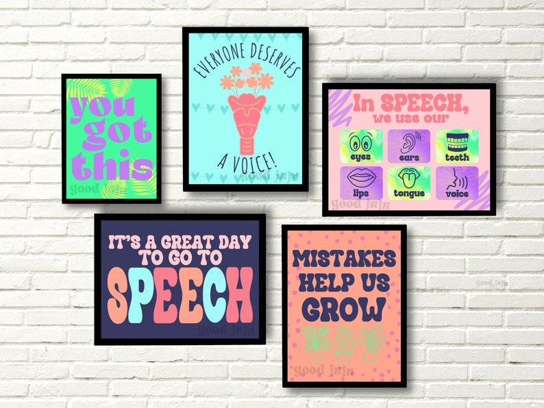 TROPICAL Theme Speech Therapy Room Decor Bundle - Colorful, Inspiring ...