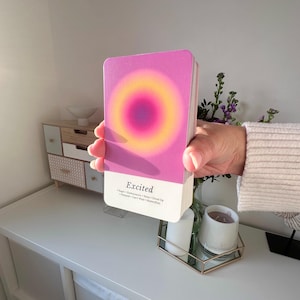 Mazzo di carte Rainbow Moods Oracle / Mazzo di emozioni / Come si sentono / Aura / Oracolo dei sentimenti / Tarocchi / Parole chiave / Stati d'animo / Colorato / Mazzo di 80 carte