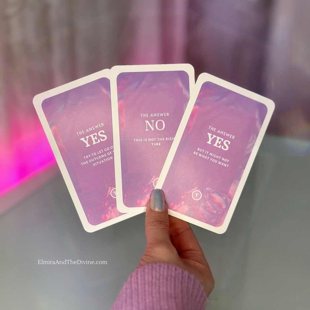Ask Me Oracle Yes or No Oracle Deck Clarifying Cards Etsy