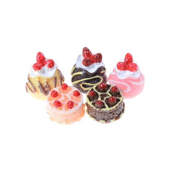 5pcs Dessert 3D Resin Creme Kuchen Miniatur Food Dollhouse ZubehöRSH5 