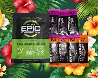 Instant Drink2Shrink Mango and Fruit Punch Flavored~ 7 Day Supply and 3 Day Epic Capsule Kit