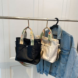 Nylon Canvas Messenger Bag; Women's Fashion Waterproof Shoulder Bag; Lightweight Four Seasons Portable Bucket Bag; Versatile  Handbag