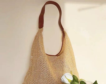 Bag in Bag; ins Retro Woven Straw Bag; Large Capacity Totes; Vacation Shoulder Bag; Beach Bag; Summer Bag; Unique Design