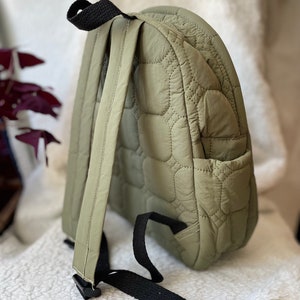 Japanese Style Quilted BackpackMinimalism Small Fresh BagWomen Casual Lightweight Waterproof BackpackSchool BagTravel BackpackDaily Bag image 4