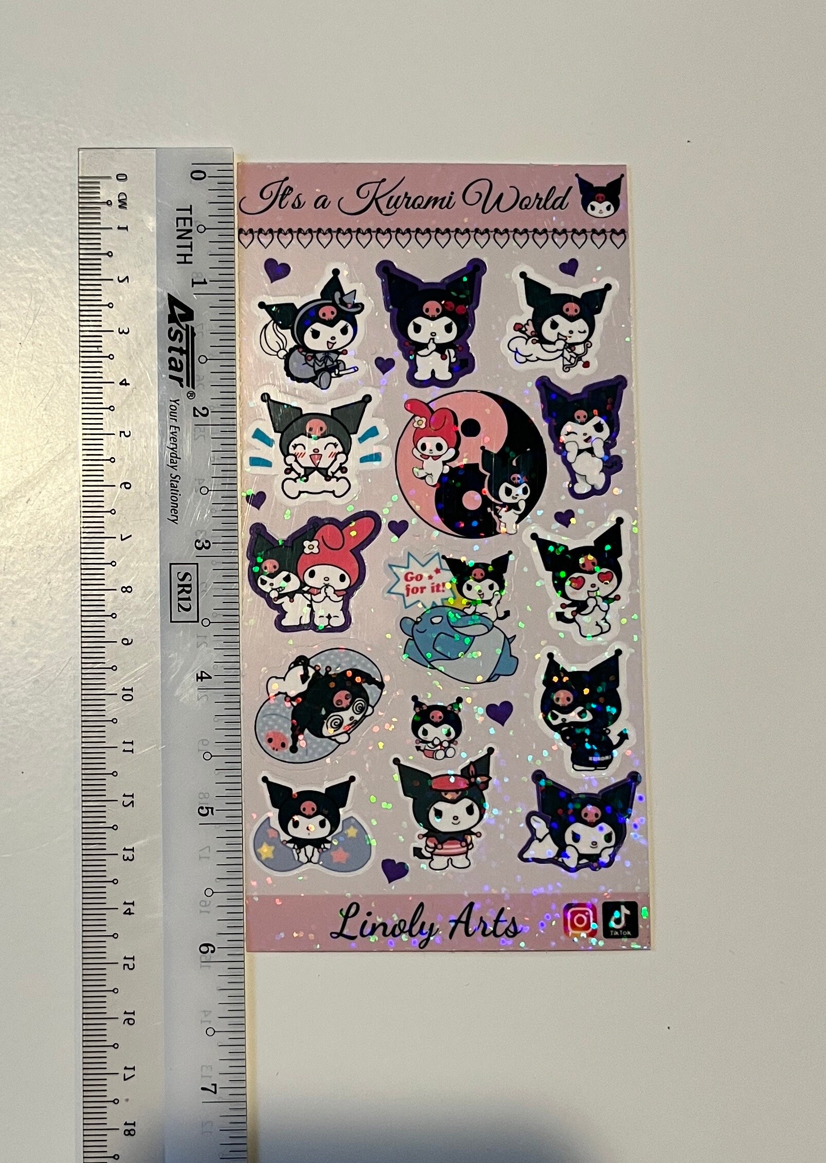 Kuromi Stickers Sheet Sanrio Cute Decal Phone Stickers Etsy UK