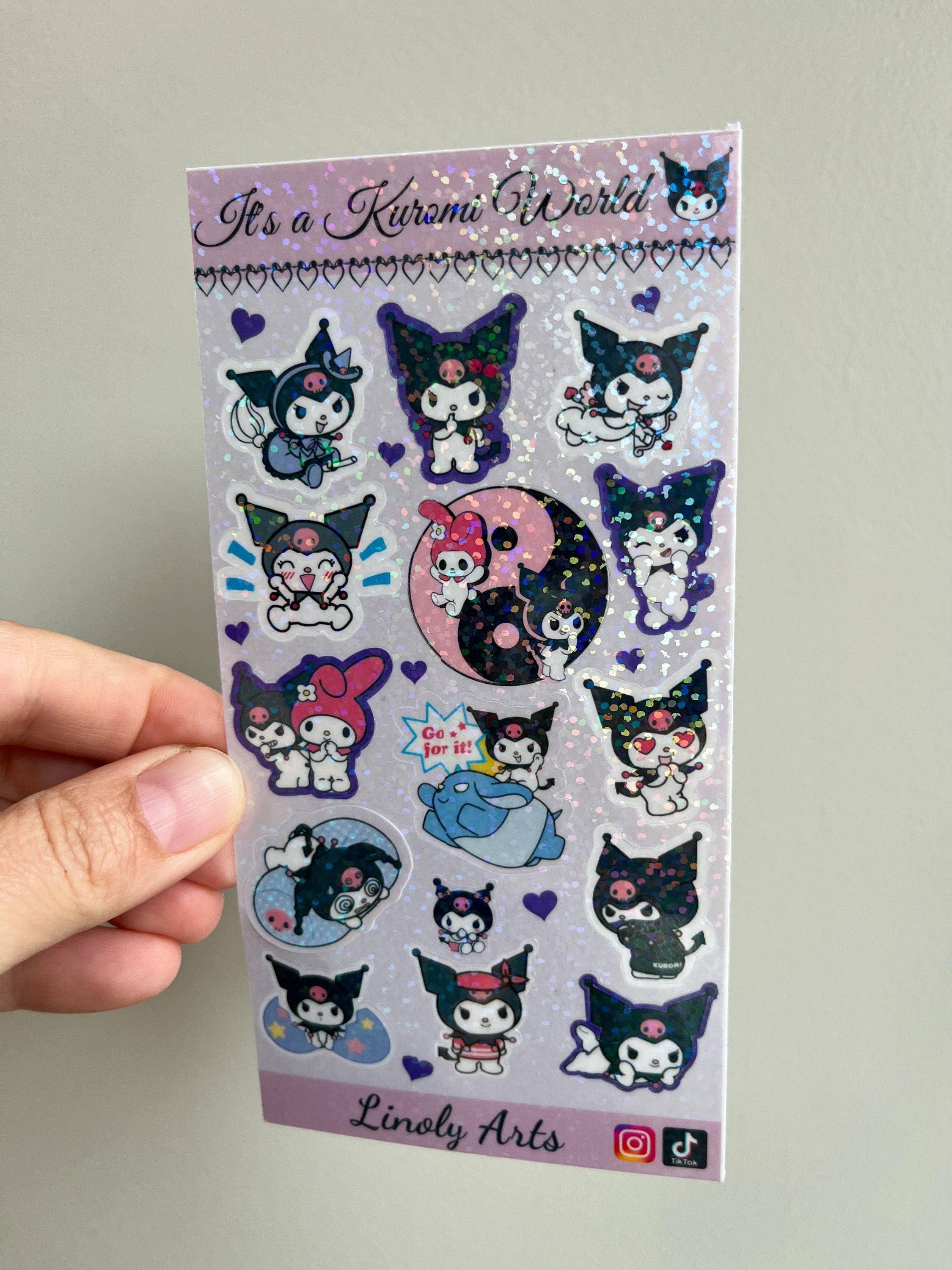 Kuromi Stickers Sheet Sanrio Cute Decal Phone Stickers Etsy UK