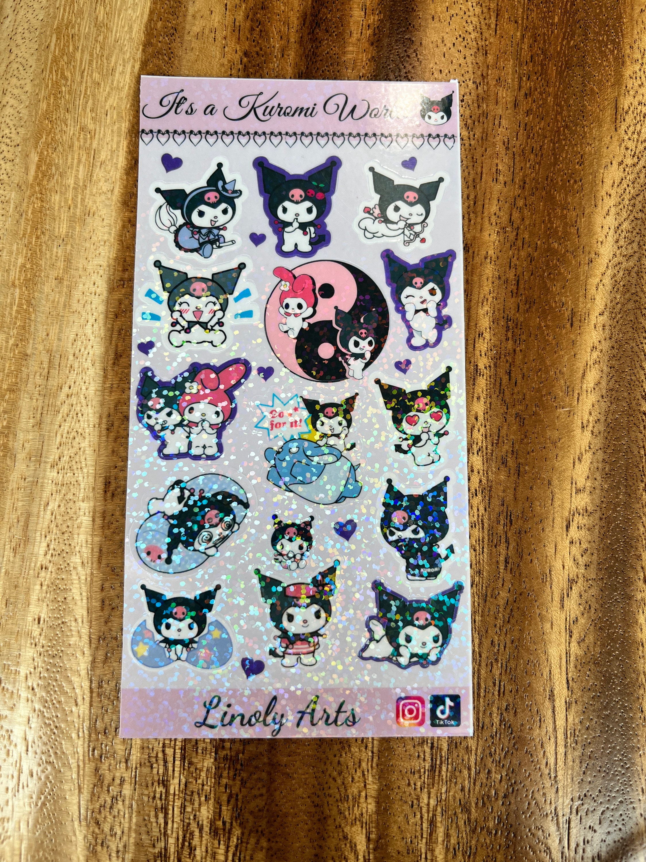 Kuromi Stickers Sheet Sanrio Cute Decal Phone Stickers Etsy UK