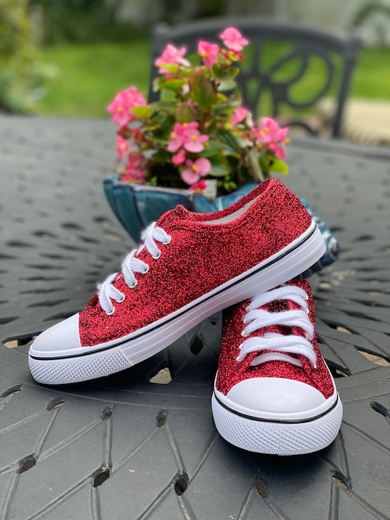 Women's Glitter Tennis Sneakers Floral Dressy Sparkly Sneakers Wedding  Bridal Shiny Sequin Shoe Fashion Purple Casual Shoes Flat