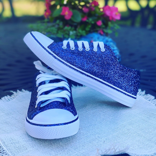 navy sparkly shoes