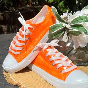 Orange sequin converse discount