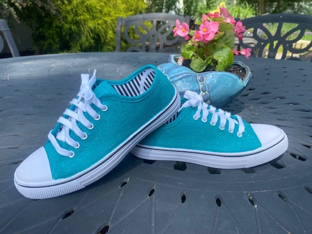 Aqua Converse - Etsy