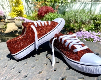 Vegas Gold Glitter Sneakers for Birthday, Special Occasion, Quinceanera, Bachelorette Party, Event, Fun Bling,Mardi Gras