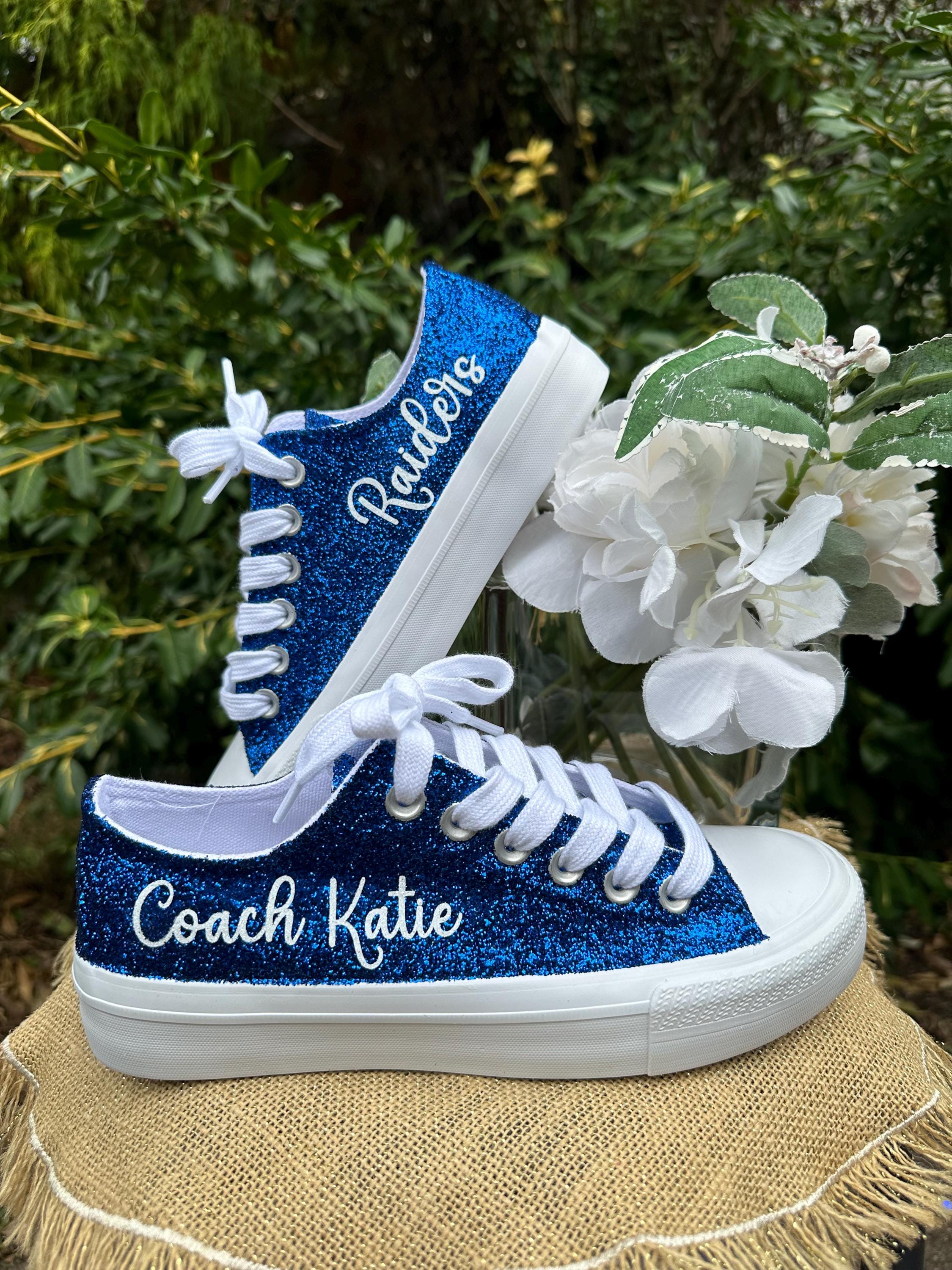 Converse Royal Blue Sequin Shoes Royal Blue Blue And Silver