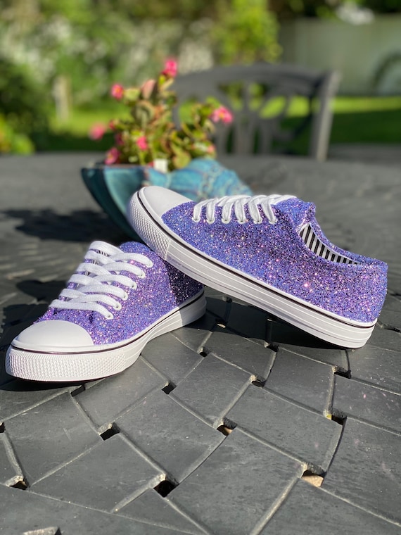 Girls glitter sneakers clearance