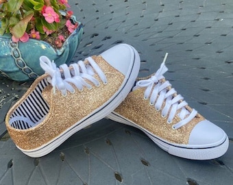 Glitter white tennis shoes clearance