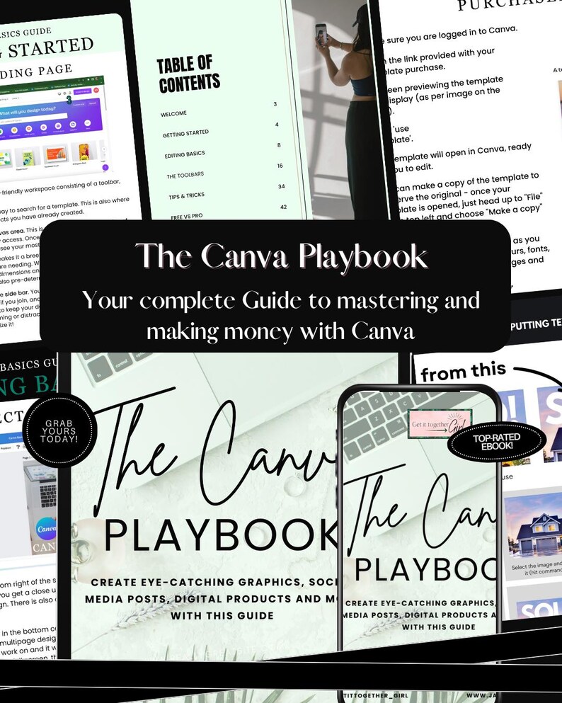 Canva Guide for Beginners, Step by Step Canva Tutorial PDF, How to Use ...