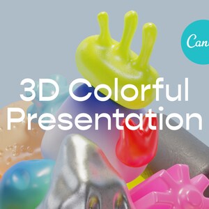MODERN PRESENTATION SLIDES Template for Canva (Light Version) | Professional Slides | Creative Business Presentation | Instant Download | 3D