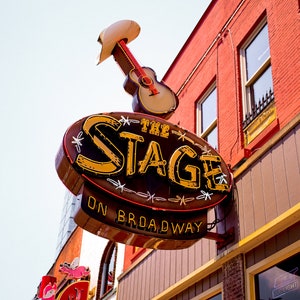 Nashville Downtown Broadway SIGNS- THE STAGE- Digital Download- Color/B&W/Sepia
