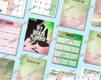 Wicked-Inspired Planner  | Printable and Digital Use | Downloadable | Spellbinding Notes | To-Do Lists | Jun 2026 – Dec 2027