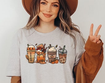 Chemise Coffee Addict, Chemise Nightmare Before Coffee, Chemises d’Halloween d’automne Femmes, Unisexe Plus Size, Drôle de chemise de café, Amateur de café