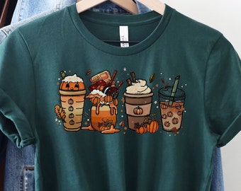 Chemise Coffee Addict, Chemise Nightmare Before Coffee, Chemises d’Halloween d’automne Femmes, Unisexe Plus Size, Drôle de chemise de café, Amateur de café