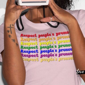 Respect people&#39;s pronouns, Pride T-shirt, Rights for all, LGBTQ Rights, Gay Rights T-shirt, Human rights, lgbtq shirt, Equality for all