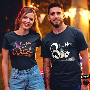 Funny Couples Halloween Shirts, Matching Halloween TShirts,Couple Halloween Shirts, Funny Halloween T-Shirt, Halloween Party,Couple Sweaters