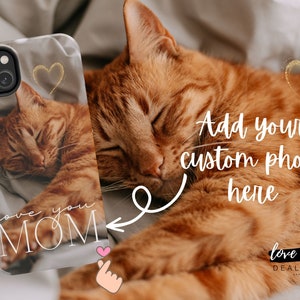 Personalized Cat Phone Case Cat Pet Phone Case for Mother&#39;s Day Custom Phone Case Gift Idea for Cat Lovers Custom Name iphone Case