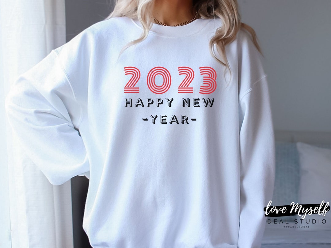 Happy New Year 2023 Trendy Sweatshirt, New Years Eve Sweater, New Years