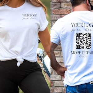 Custom Business Logo & QR Shirts Personalized Logo Shirt Personalized QR Shirt Uniform Shirt Branding Shirt Custom Logo Custom QR T Shirts