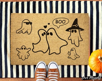 Boo Ghost Halloween Doormat, Halloween Decor, Funny Door Mat, Welcome Mat, Fall Decor,Front Door Decor,Home Decor,Housewarming Gift,Doormat