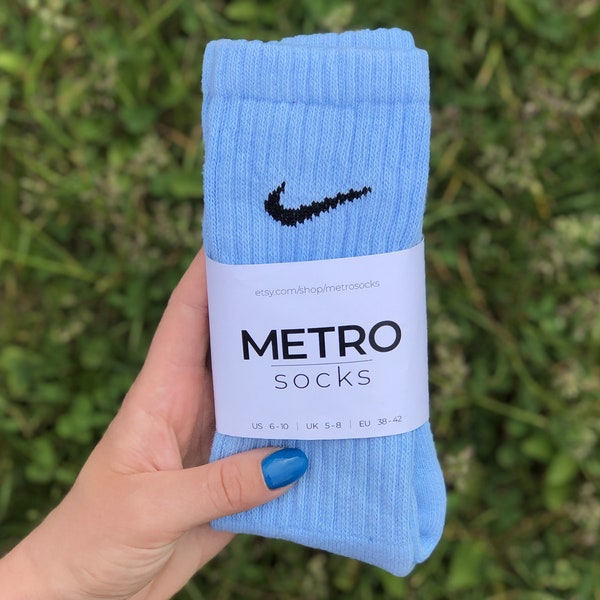 Ocean Blue Dyed Custom Nike Socks