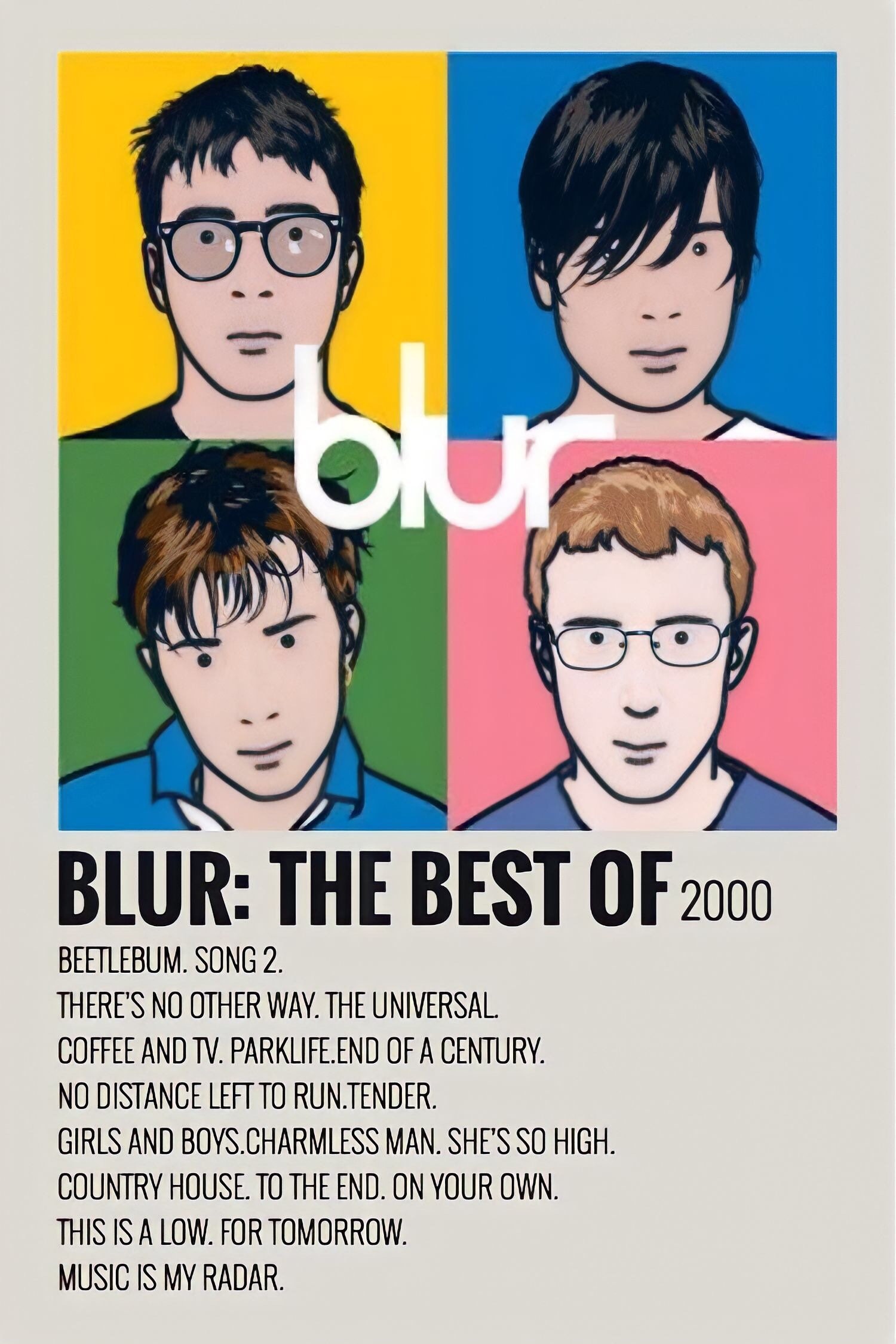 Blur Poster A3 Sized Best of